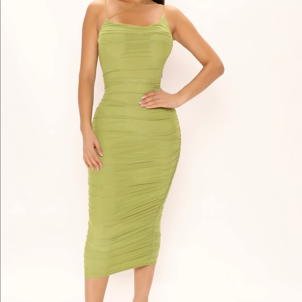COPY - Chartreuse color (kiwi color) dress